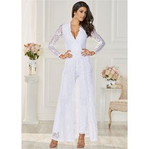Venus Women’s White Lace Jumpsuit